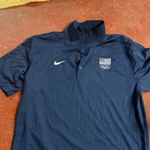 Nike Dark Blue Polo with Olympic Emblem